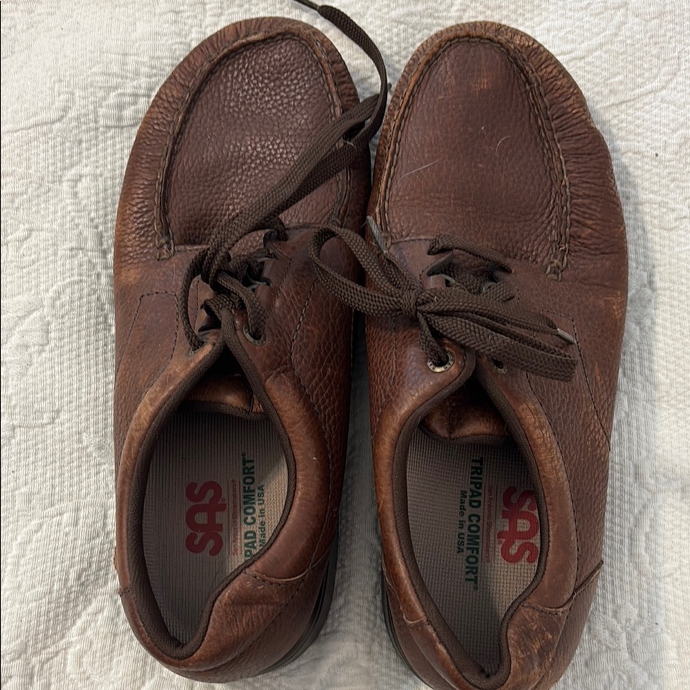 SAS Men's Brown Leather Shoes